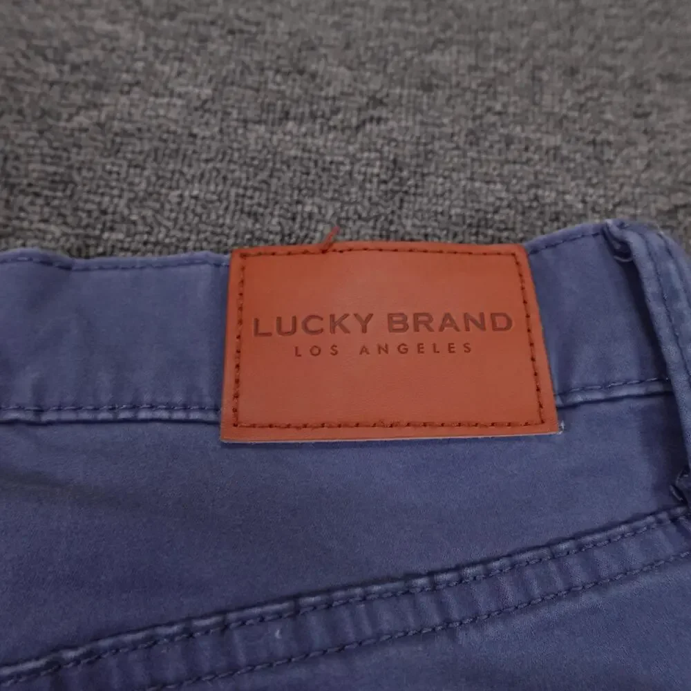 Lucky Brand 121 Slim Straight Jeans Mens 32x32 Blue Medium Wash Stretch Denim